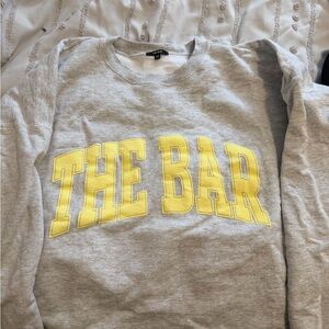 The Bar Gray Sweatshirt with Yellow Accents